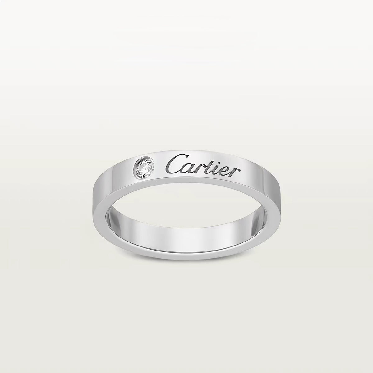 [Rosla]LOVE RING 4MM 1 DIAMOND