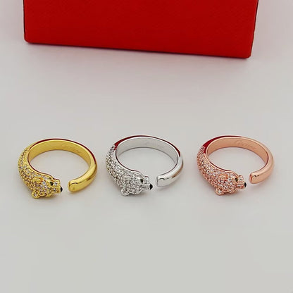 [Rosla]PANTHERE HALF DIAMOND SMALL RING
