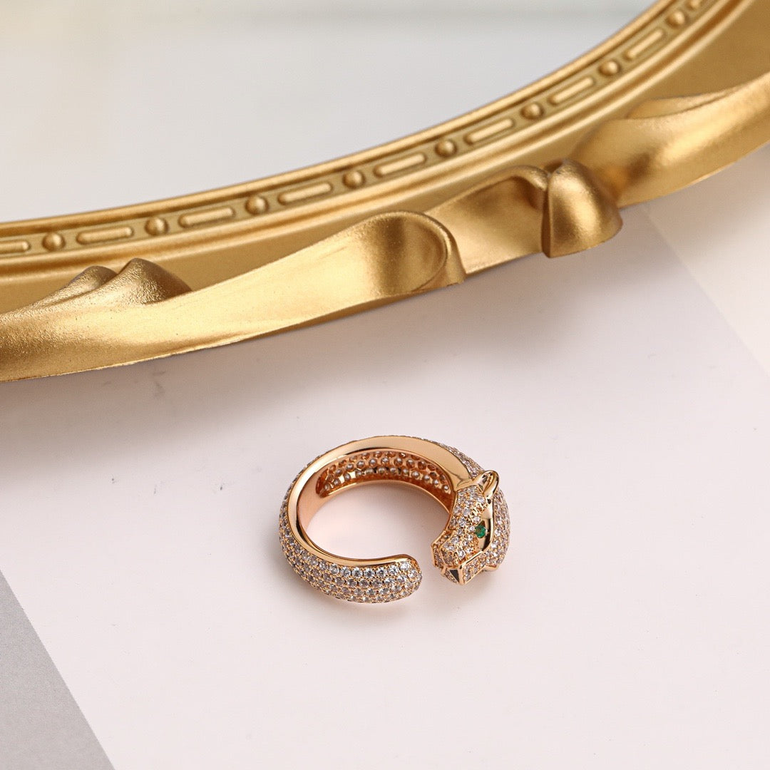 [Rosla]PANTHERE FULL DIAMOND SMALL RING
