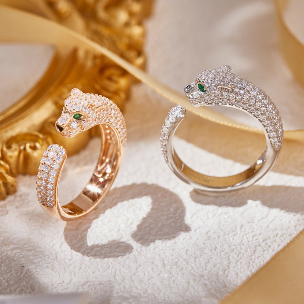 [Rosla]PANTHERE FULL DIAMOND SMALL RING