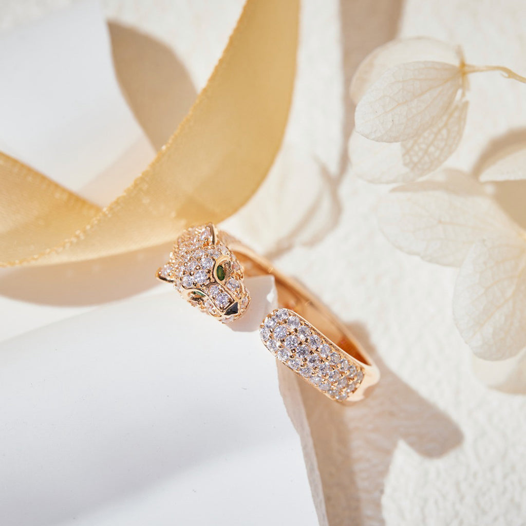 [Rosla]PANTHERE FULL DIAMOND SMALL RING