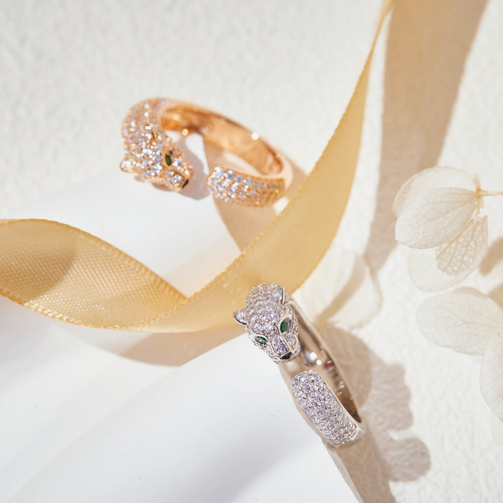 [Rosla]PANTHERE FULL DIAMOND SMALL RING