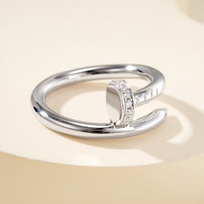 [Rosla]JUSTE RING 2.6MM HALF DIAMOND