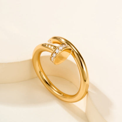 [Rosla]JUSTE RING 2.6MM HALF DIAMOND