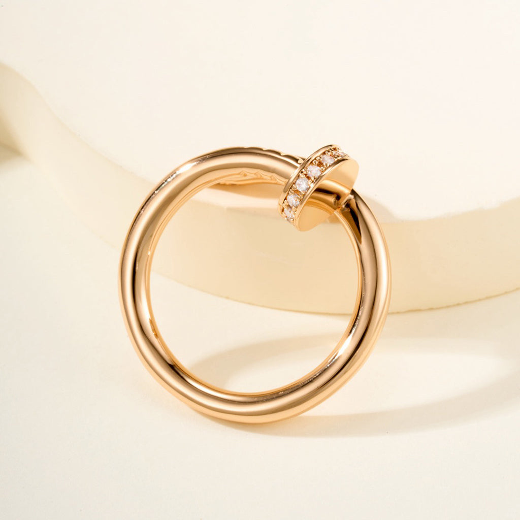 [Rosla]JUSTE RING 2.6MM HALF DIAMOND