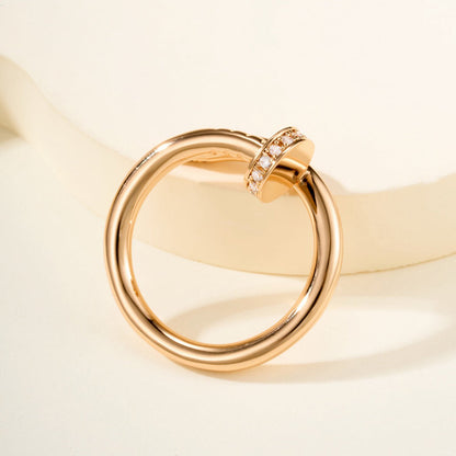 [Rosla]JUSTE RING 2.6MM HALF DIAMOND