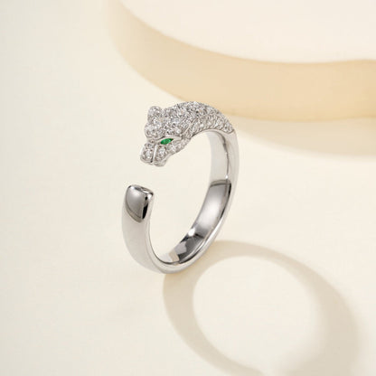 [Rosla]PANTHERE HALF DIAMOND SMALL RING