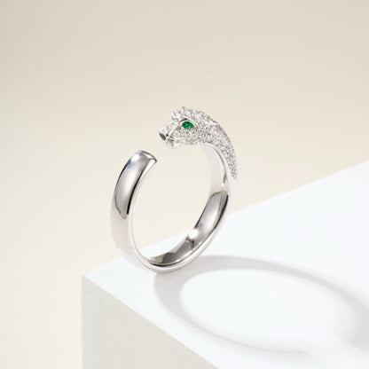 [Rosla]PANTHERE HALF DIAMOND SMALL RING