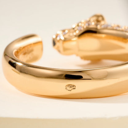 [Rosla]PANTHERE HALF DIAMOND SMALL RING