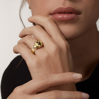 [Rosla]PANTHERE SPOTTED MEDIUM RING