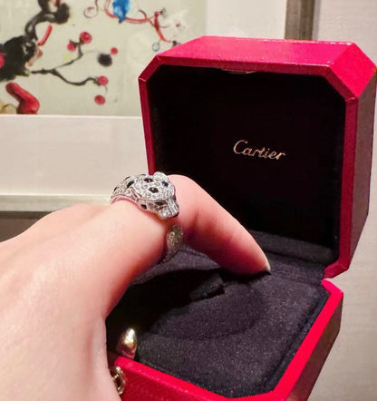 [Rosla]PANTHERE SPOTTED FULL DIAMOND MEDIUM RING