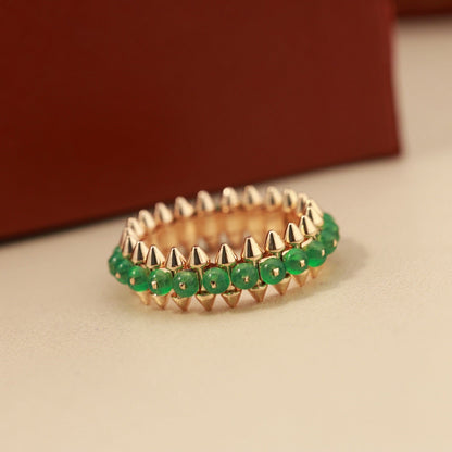 [Rosla]CLASH 7.9MM AGATE CHALCEDONY RING