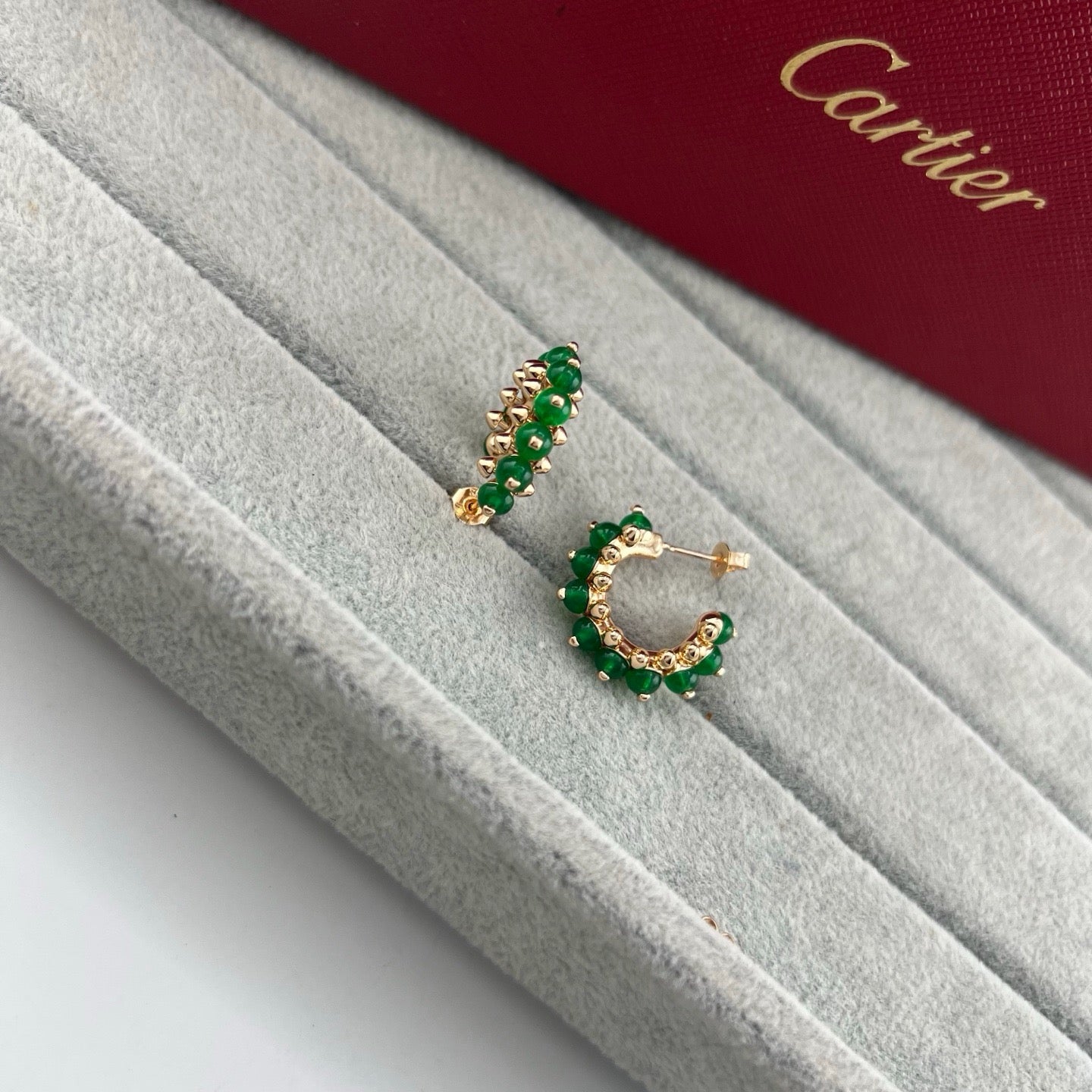 [Rosla]CLASH 7.9MM AGATE CHALCEDONY EARRINGS