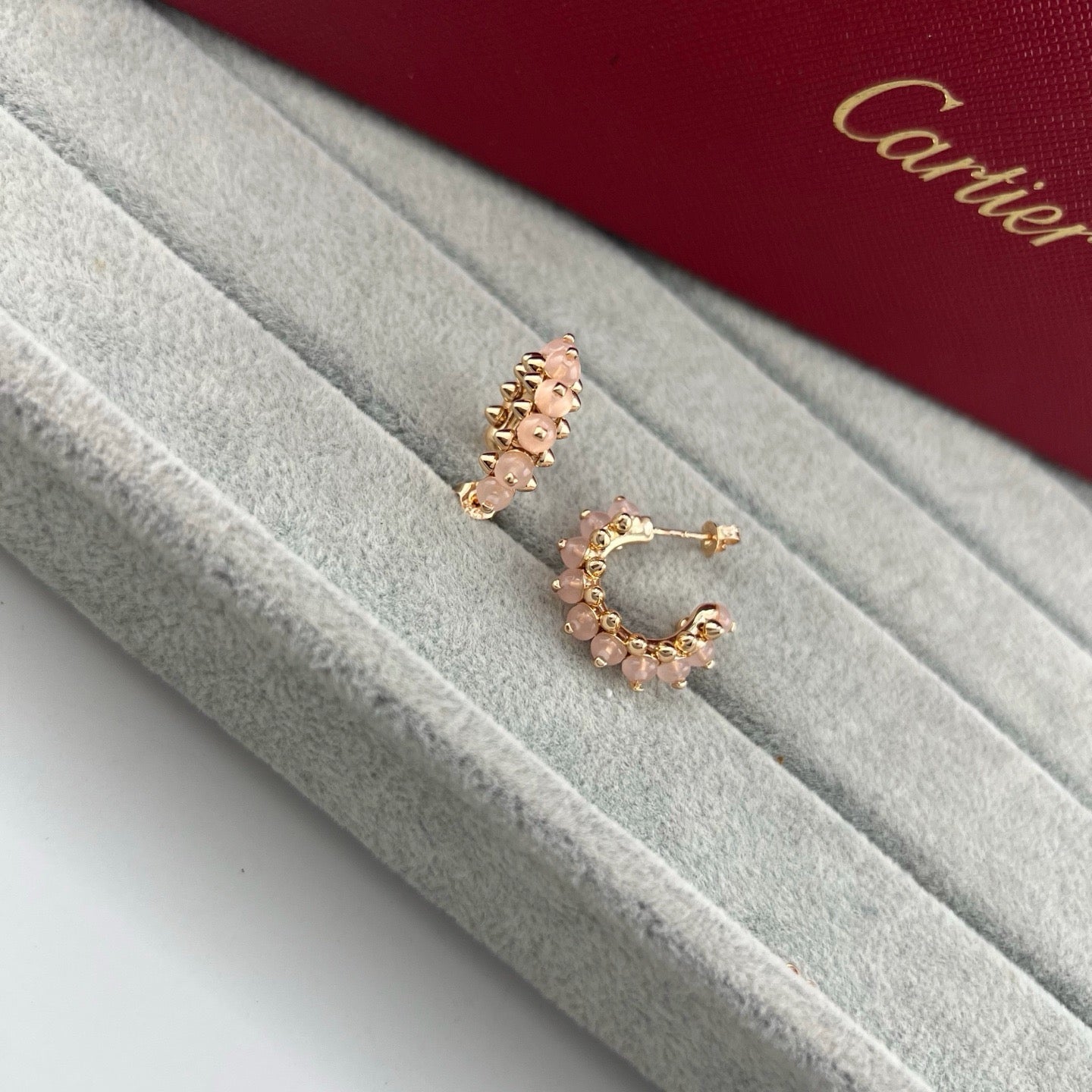 [Rosla]CLASH 7.9MM AGATE CHALCEDONY EARRINGS