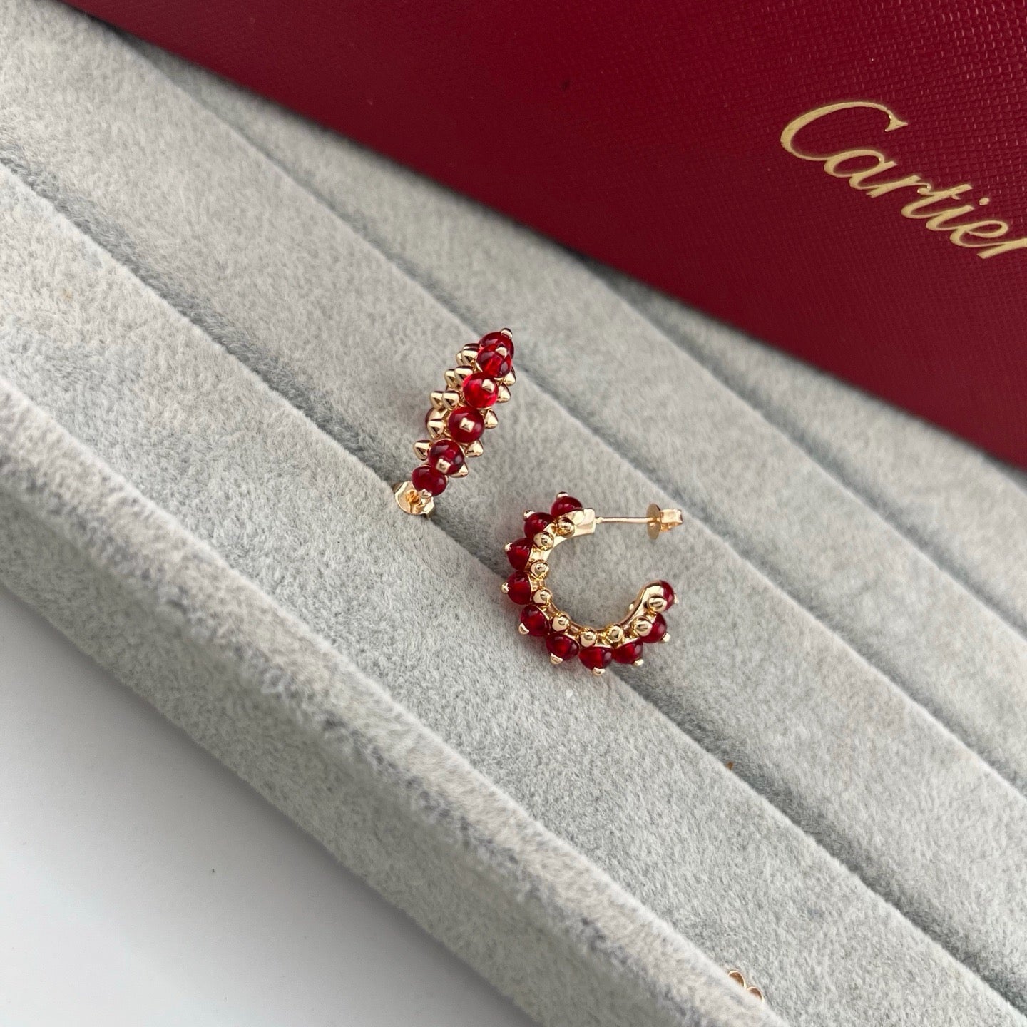 [Rosla]CLASH 7.9MM AGATE CHALCEDONY EARRINGS