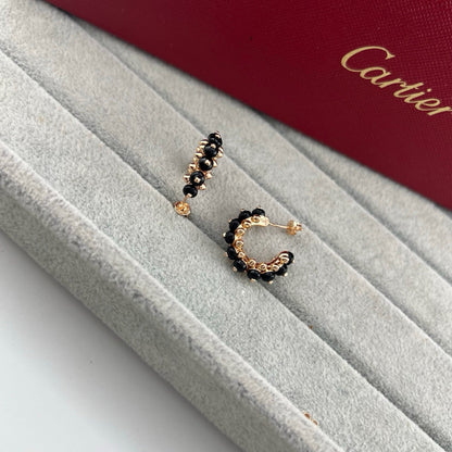[Rosla]CLASH 7.9MM AGATE CHALCEDONY EARRINGS