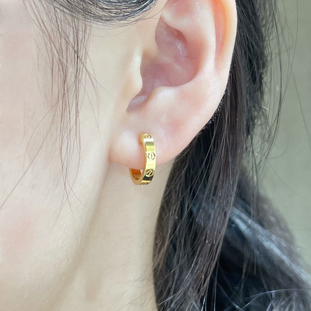 [Rosla]LOVE EARRINGS 2.65 MM NO DIAMOND SMALL
