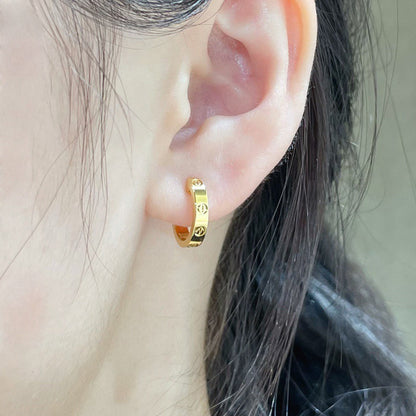 [Rosla]LOVE EARRINGS 2.65 MM NO DIAMOND SMALL