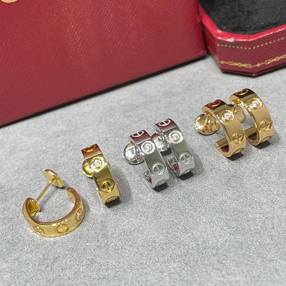 [Rosla]LOVE EARRINGS 5.7MM 2 DIAMONDS