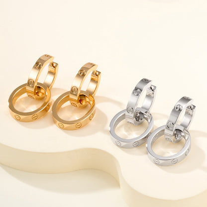 [Rosla]LOVE 3.3MM DANGLE EARRINGS