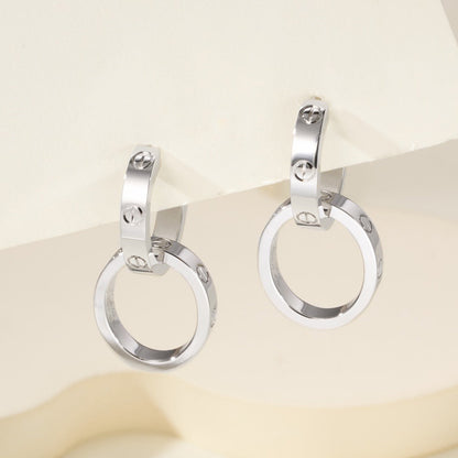 [Rosla]LOVE 3.3MM DANGLE EARRINGS