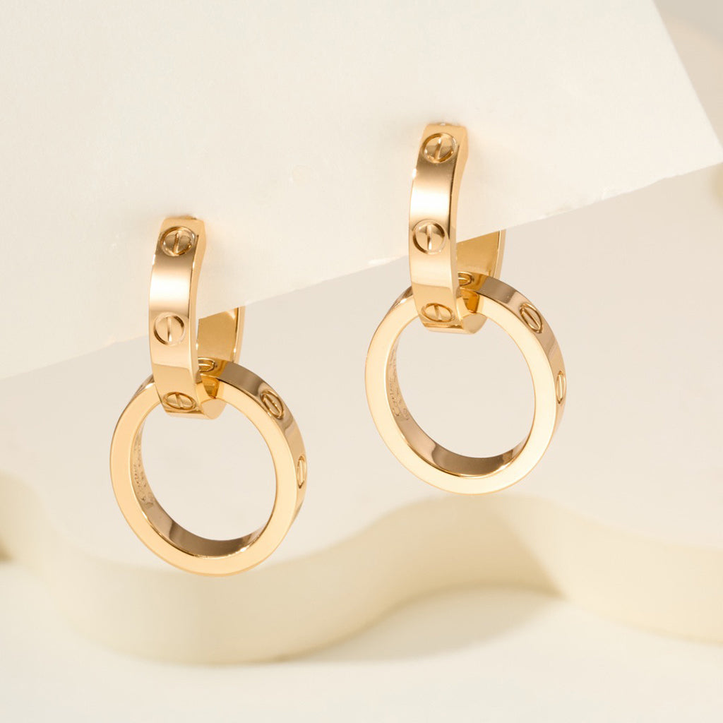 [Rosla]LOVE 3.3MM DANGLE EARRINGS