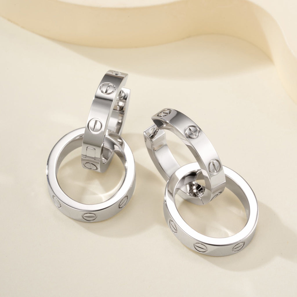 [Rosla]LOVE 3.3MM DANGLE EARRINGS