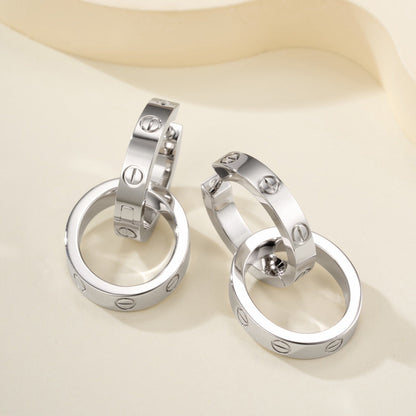 [Rosla]LOVE 3.3MM DANGLE EARRINGS