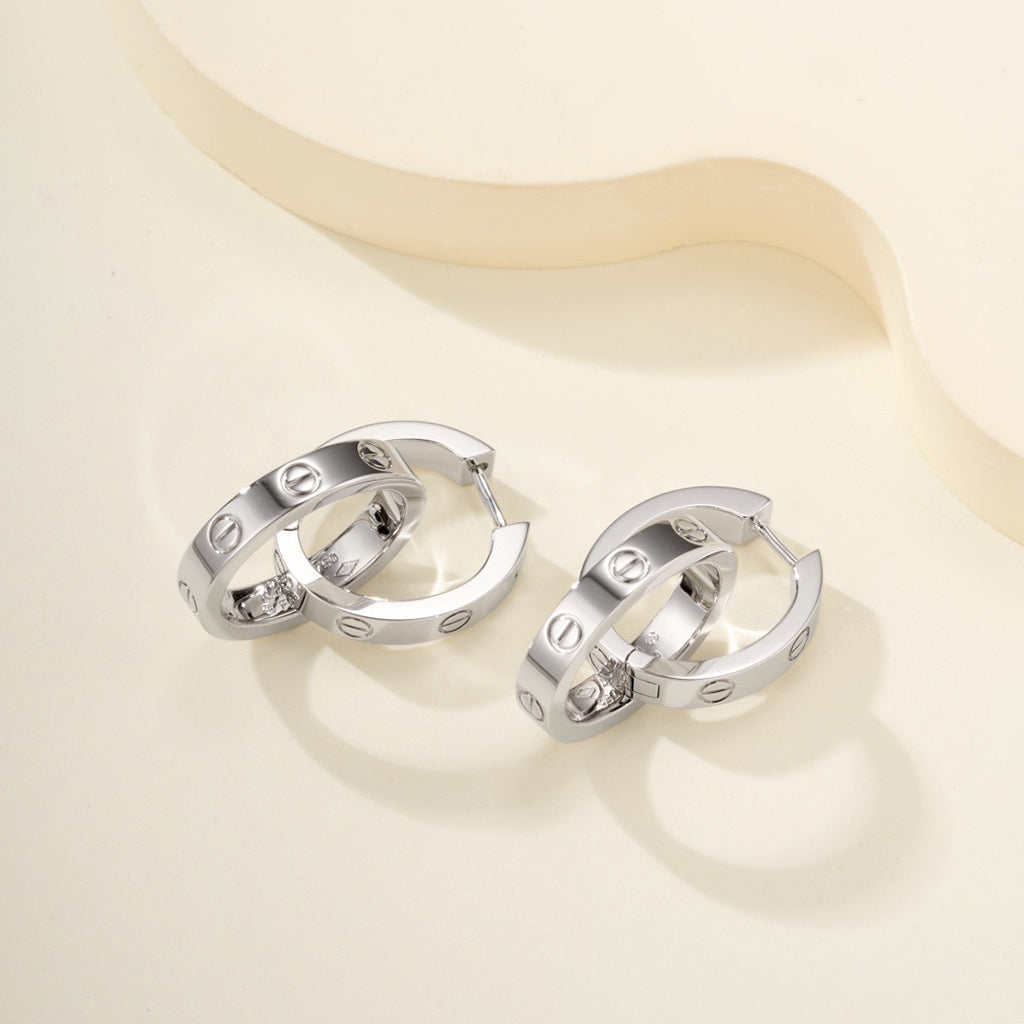 [Rosla]LOVE 3.3MM DANGLE EARRINGS