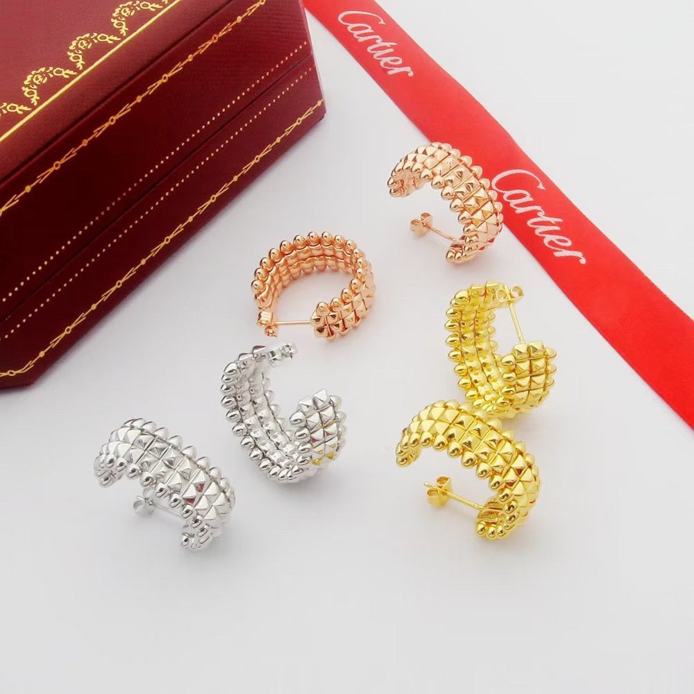 [Rosla]CLASH 9.2MM DOUBLE ROW EARRINGS
