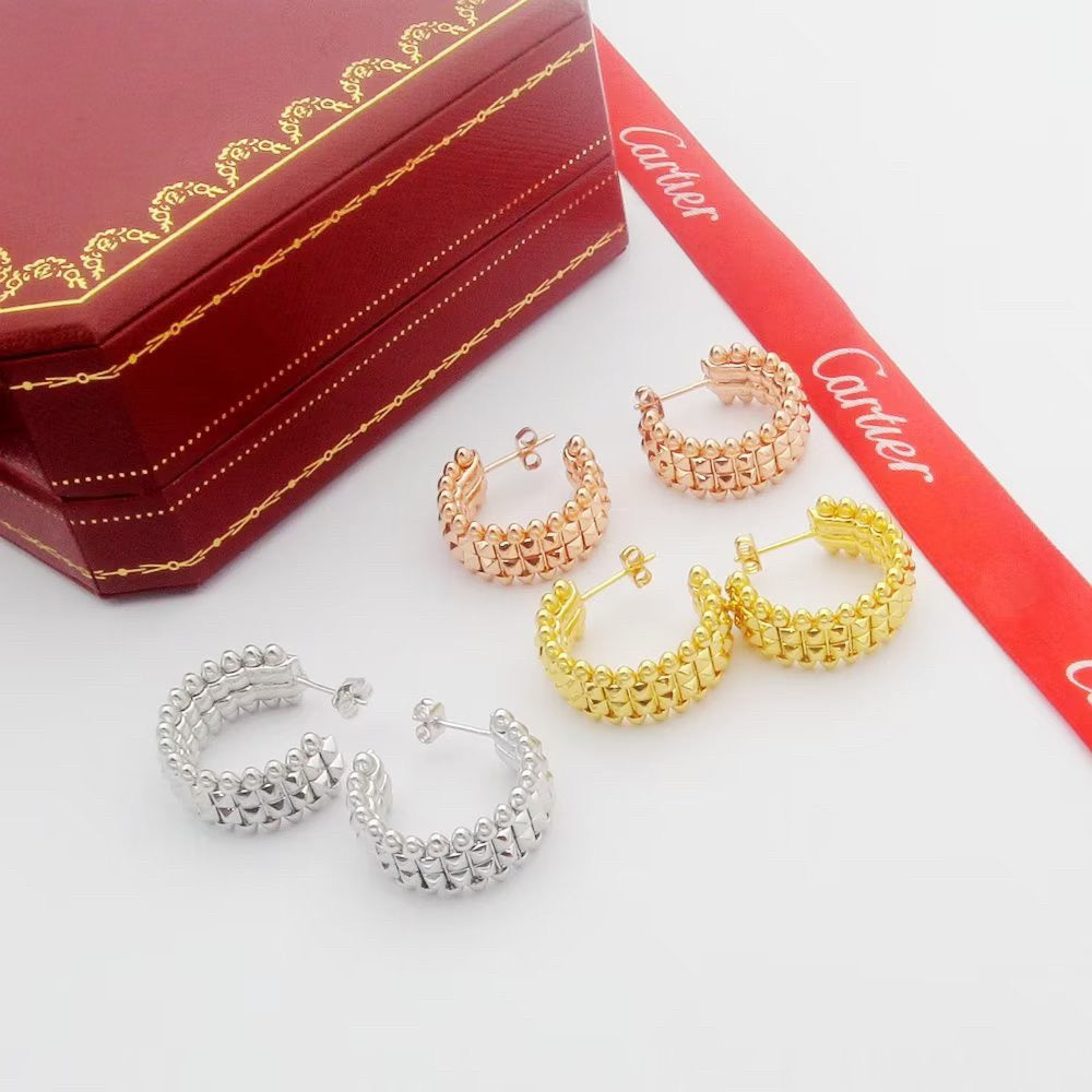 [Rosla]CLASH 9.2MM DOUBLE ROW EARRINGS