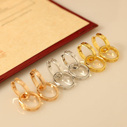 [Rosla]LOVE 3.3MM DANGLE EARRINGS