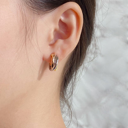 [Rosla]TRINITY ON DIAMOND CLASSIC EARRINGS
