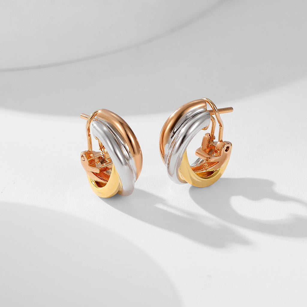 [Rosla]TRINITY ON DIAMOND CLASSIC EARRINGS