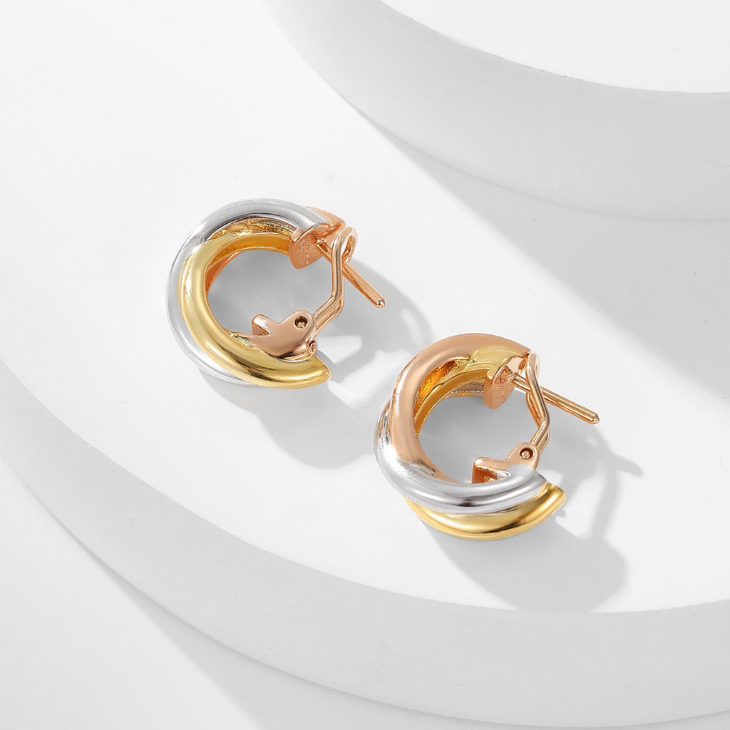 [Rosla]TRINITY ON DIAMOND CLASSIC EARRINGS