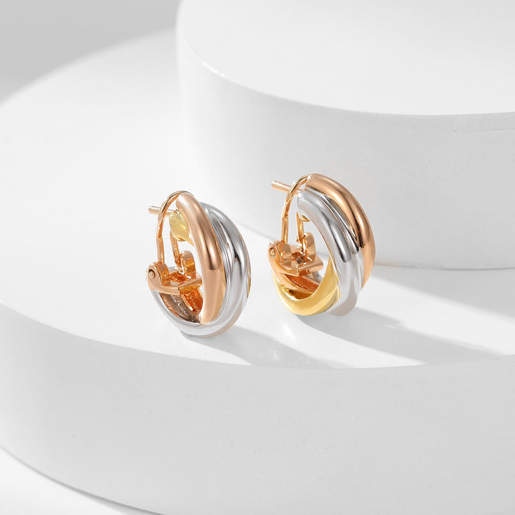 [Rosla]TRINITY ON DIAMOND CLASSIC EARRINGS