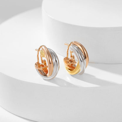 [Rosla]TRINITY ON DIAMOND CLASSIC EARRINGS