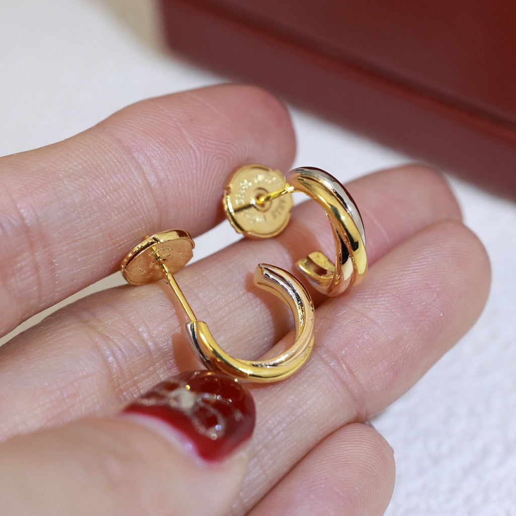 [Rosla]TRINITY ON DIAMOND MINI EARRINGS
