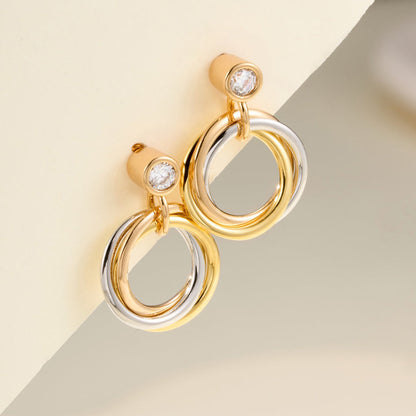 [Rosla]TRINITY ON DIAMOND  EARRINGS