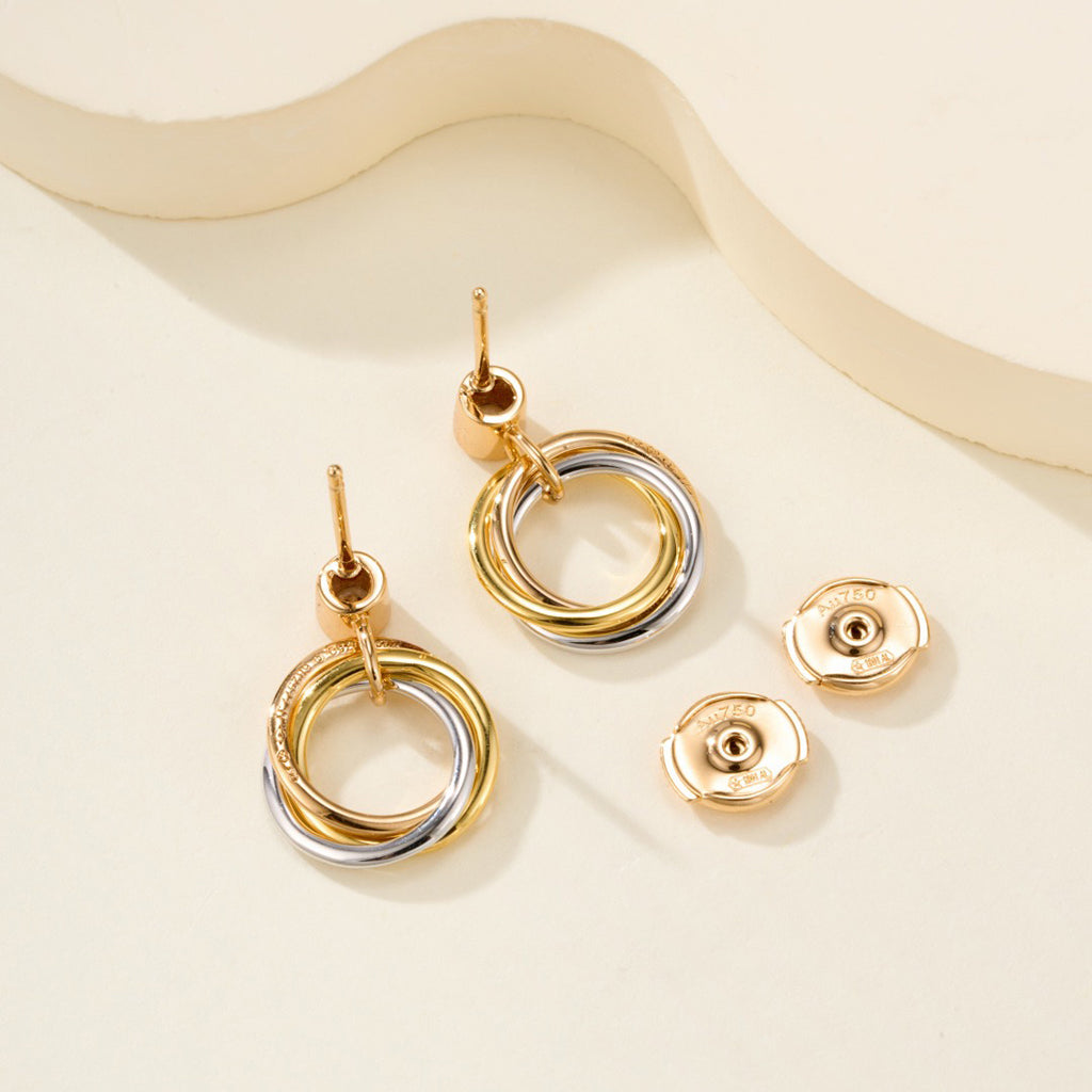 [Rosla]TRINITY ON DIAMOND  EARRINGS