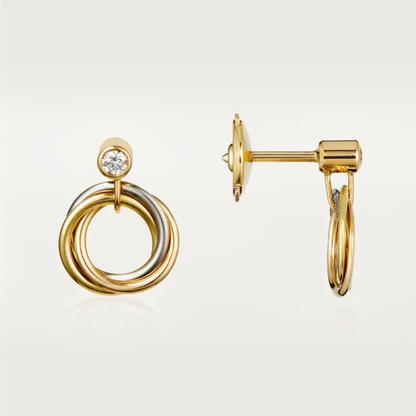 [Rosla]TRINITY ON DIAMOND  EARRINGS