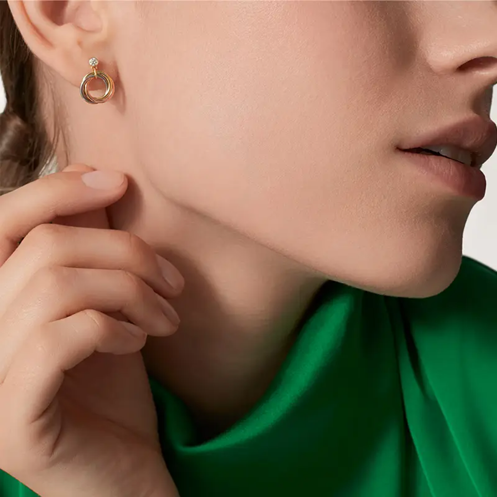 [Rosla]TRINITY ON DIAMOND  EARRINGS