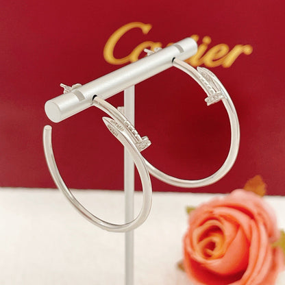[Rosla]JUSTE HALF DIAMOND LARGE EARRINGS