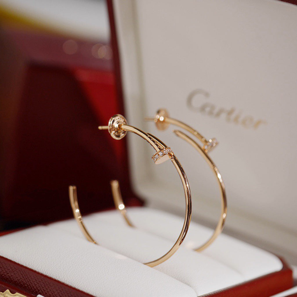 [Rosla]JUSTE HALF DIAMOND LARGE EARRINGS