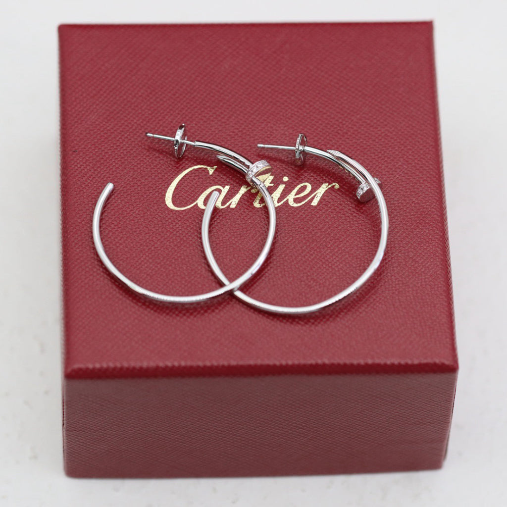 [Rosla]JUSTE HALF DIAMOND LARGE EARRINGS