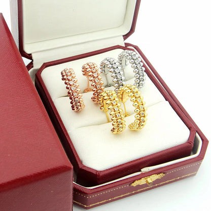 [Rosla]CLASH FULL DIAMOND MEDIUM EARRINGS