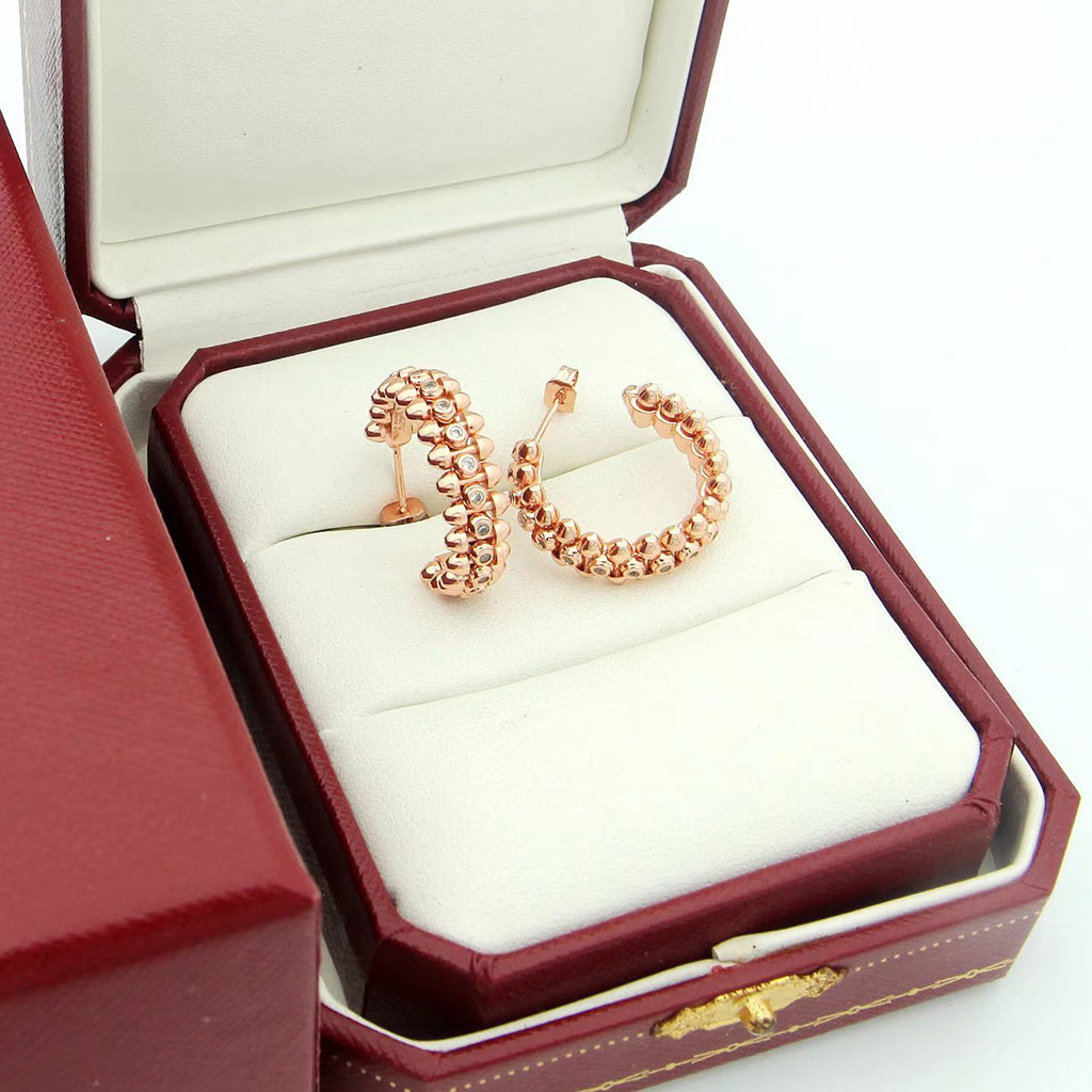 [Rosla]CLASH FULL DIAMOND MEDIUM EARRINGS