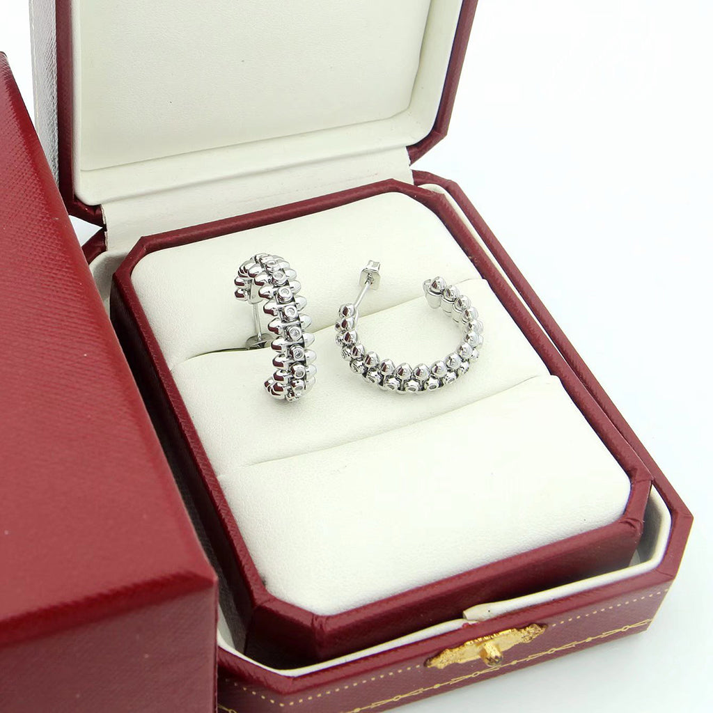 [Rosla]CLASH FULL DIAMOND MEDIUM EARRINGS