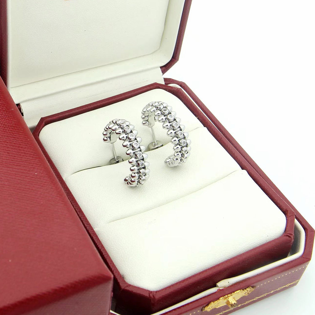 [Rosla]CLASH FULL DIAMOND MEDIUM EARRINGS
