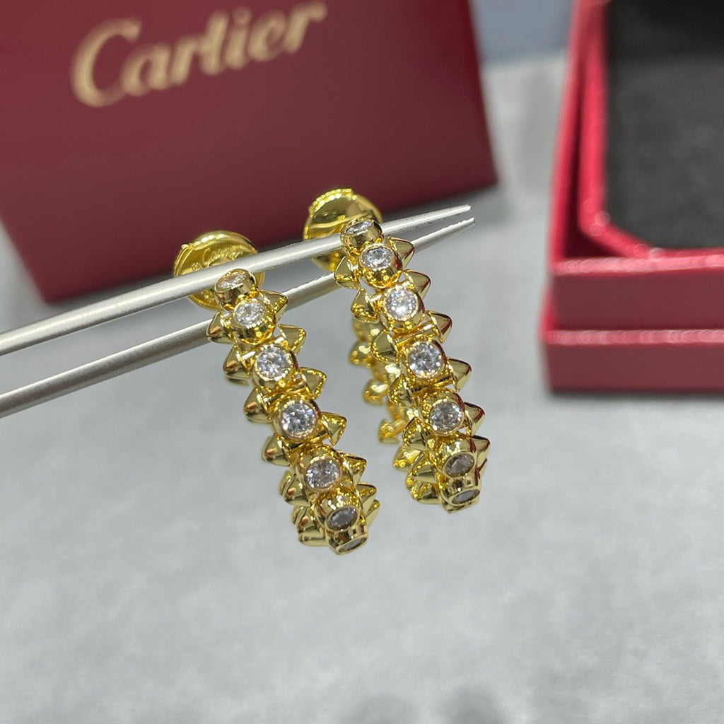 [Rosla]CLASH FULL DIAMOND MEDIUM EARRINGS